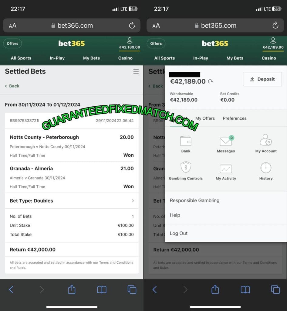 GUARANTEED HTFT FIXED BETTING MATCHES