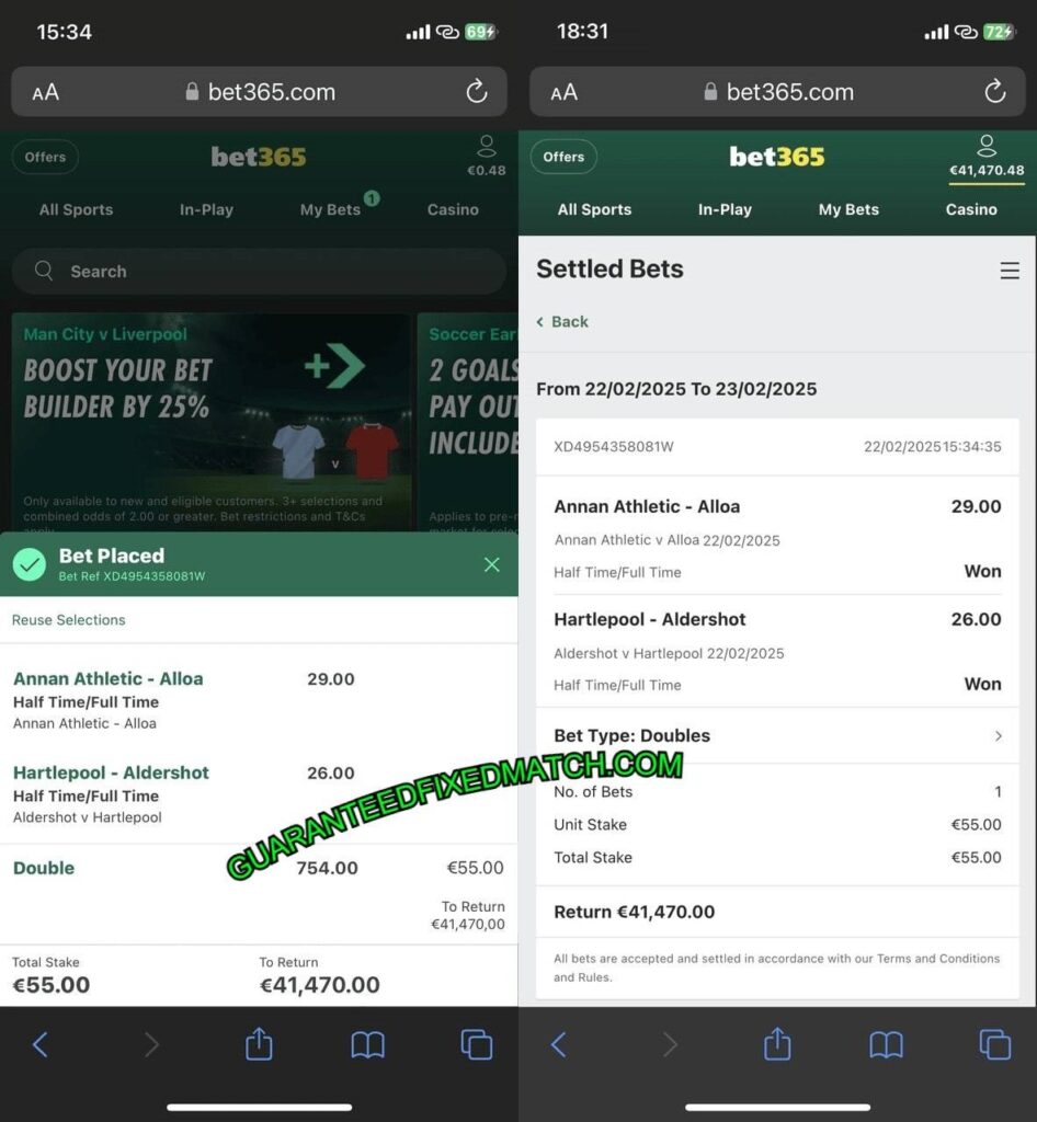 guaranteed fixed bet365 tips