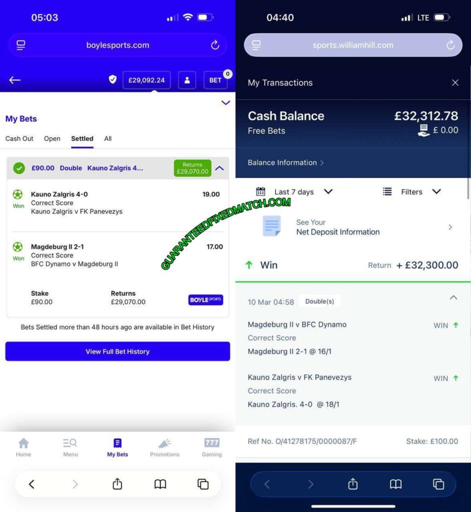 BOYLE SPORTS CORRECT SCORE FIXED MATCH BOYLE SPORTS CORRECT SCORE FIXED MATCH