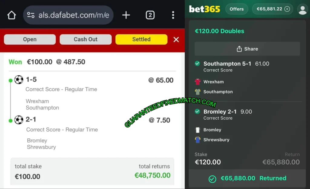DAFABET FIXED CORRECT SCORE MATCHES DAFABET FIXED CORRECT SCORE MATCHES