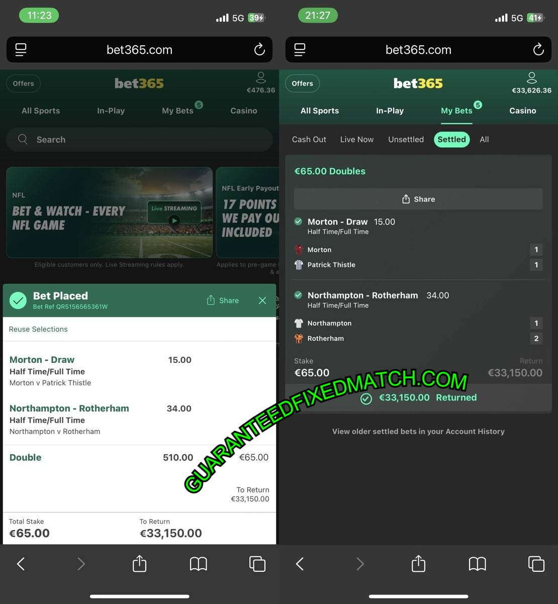 SECURE BET365 FIXED TIPS