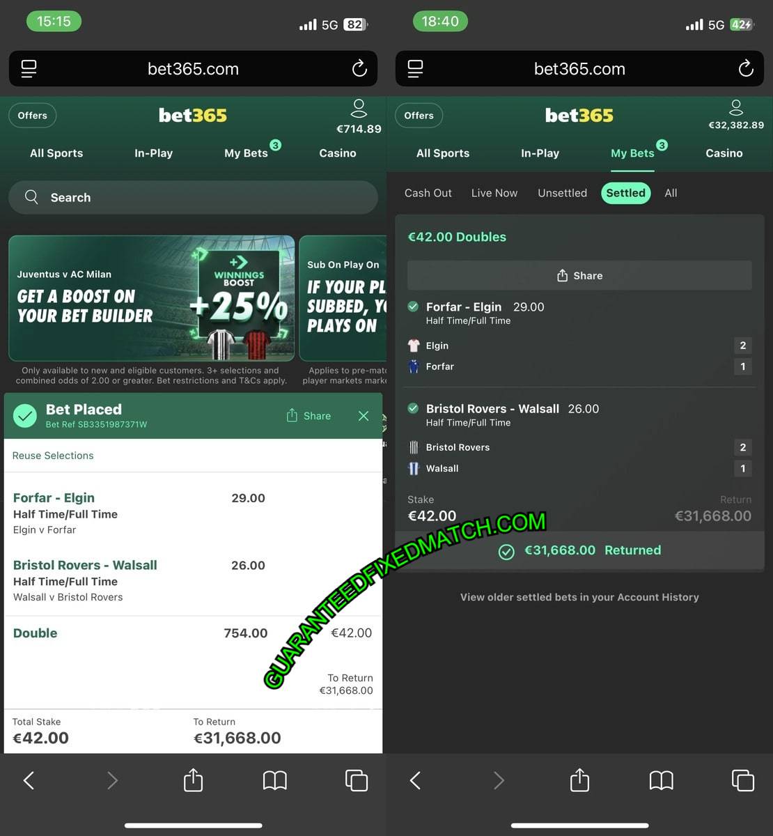 SECURE FREE HALFTIME FULLTIME BETS
