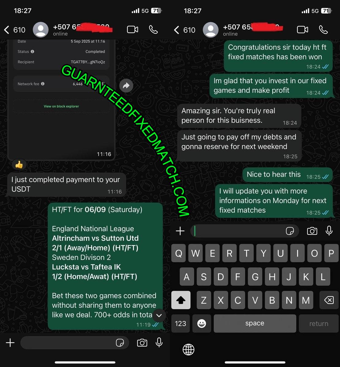 SECURE WHATSAPP FIXED MATCH TIP