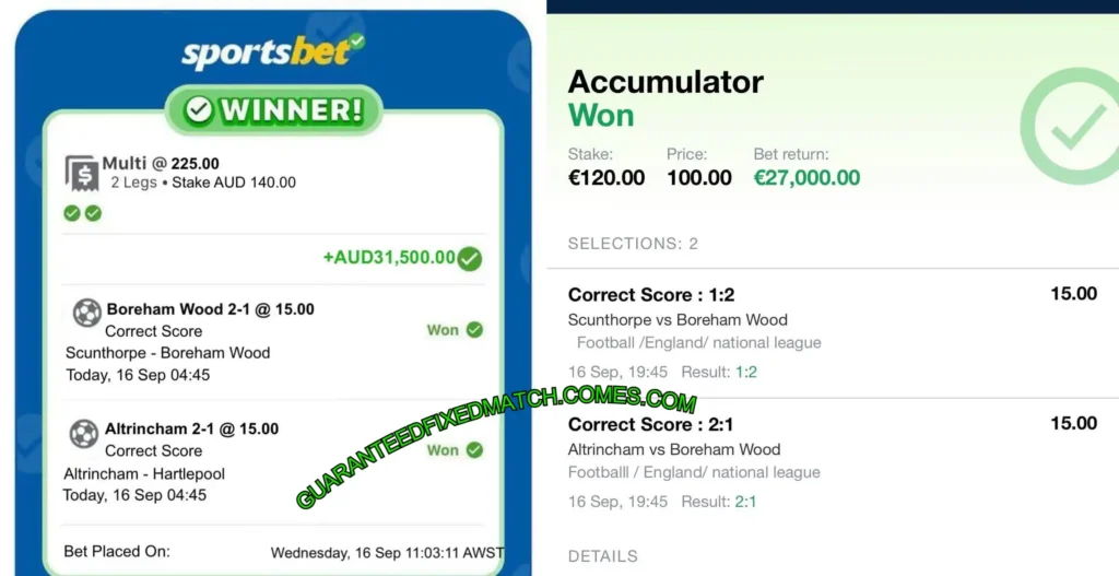 SPORTSBET Australia Correct Score Fixed Match SPORTSBET Australia Correct Score Fixed Match