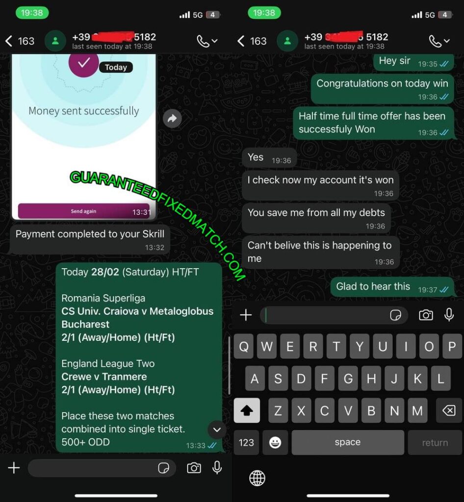 TELEGRAM SECURE FIXED MATCH TELEGRAM SECURE FIXED MATCH
